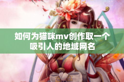 如何为猫咪mv创作取一个吸引人的地域网名