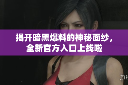 揭开暗黑爆料的神秘面纱，全新官方入口上线啦