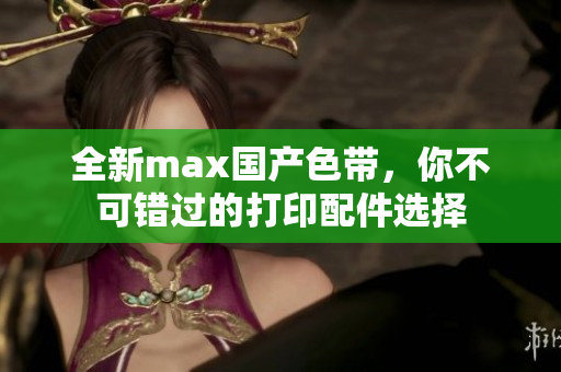全新max国产色带，你不可错过的打印配件选择