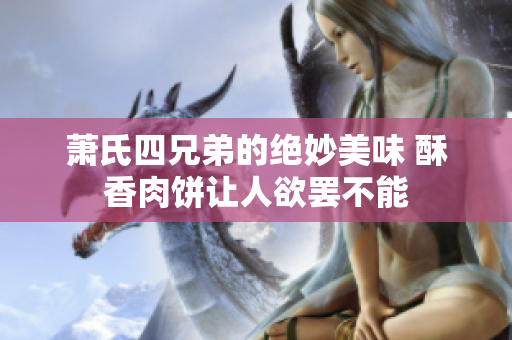 萧氏四兄弟的绝妙美味 酥香肉饼让人欲罢不能