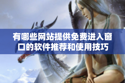 有哪些网站提供免费进入窗口的软件推荐和使用技巧