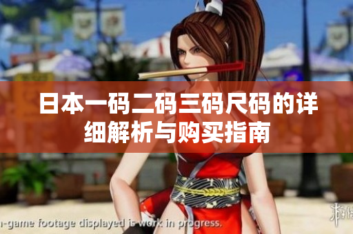 日本一码二码三码尺码的详细解析与购买指南