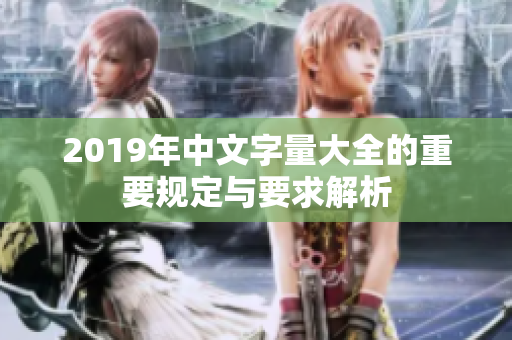 2019年中文字量大全的重要规定与要求解析