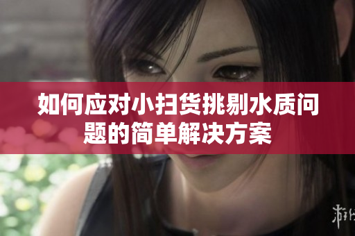 如何应对小扫货挑剔水质问题的简单解决方案