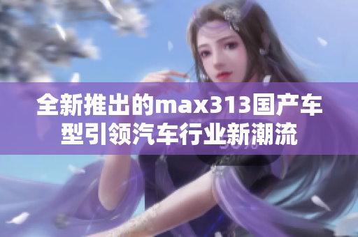 全新推出的max313国产车型引领汽车行业新潮流
