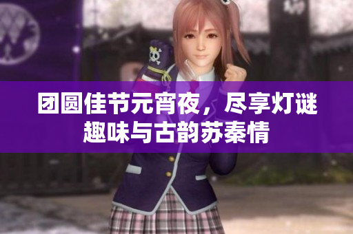 团圆佳节元宵夜，尽享灯谜趣味与古韵苏秦情
