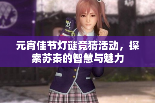 元宵佳节灯谜竞猜活动，探索苏秦的智慧与魅力