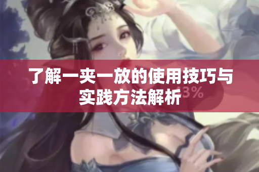 了解一夹一放的使用技巧与实践方法解析