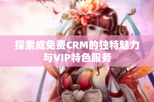 探索成免费CRM的独特魅力与VIP特色服务