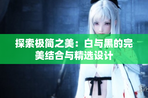 探索极简之美：白与黑的完美结合与精选设计