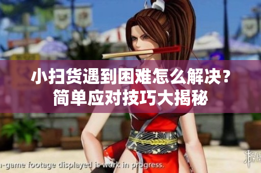 小扫货遇到困难怎么解决？简单应对技巧大揭秘