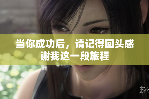 当你成功后，请记得回头感谢我这一段旅程