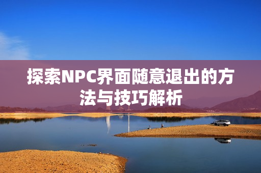 探索NPC界面随意退出的方法与技巧解析