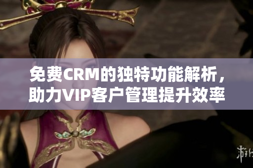 免费CRM的独特功能解析，助力VIP客户管理提升效率