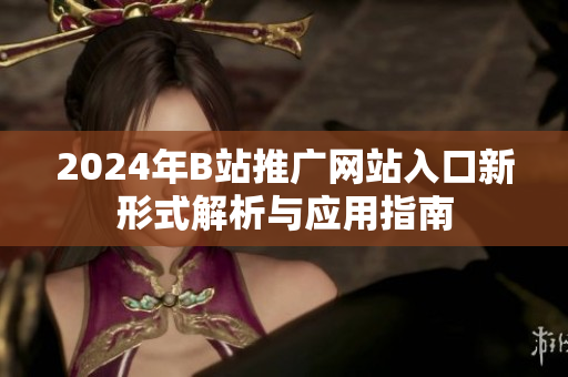 2024年B站推广网站入口新形式解析与应用指南