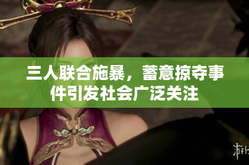 三人联合施暴，蓄意掠夺事件引发社会广泛关注