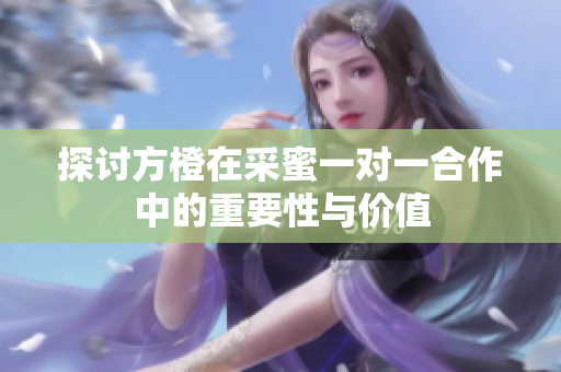 探讨方橙在采蜜一对一合作中的重要性与价值