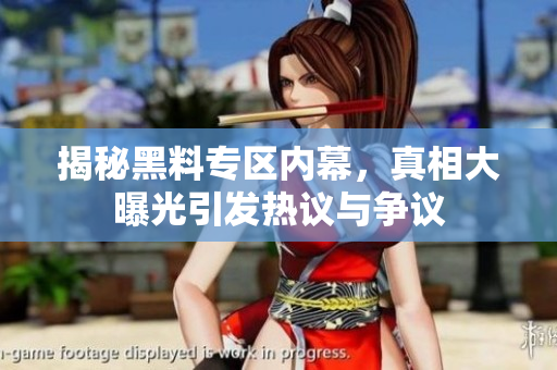 揭秘黑料专区内幕，真相大曝光引发热议与争议