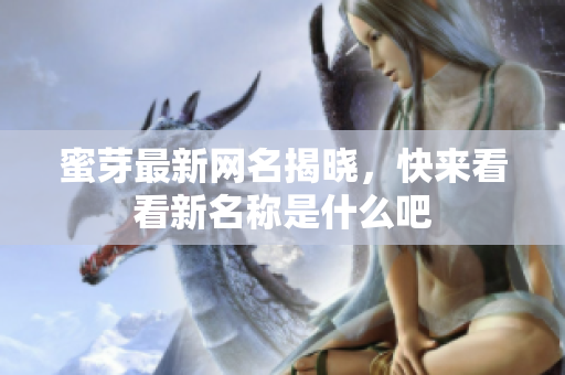 蜜芽最新网名揭晓，快来看看新名称是什么吧