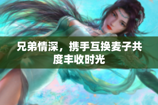 兄弟情深，携手互换麦子共度丰收时光