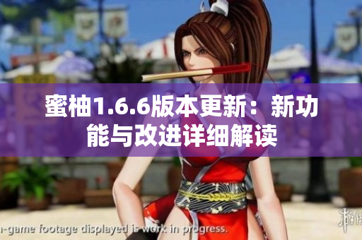 蜜柚1.6.6版本更新：新功能与改进详细解读