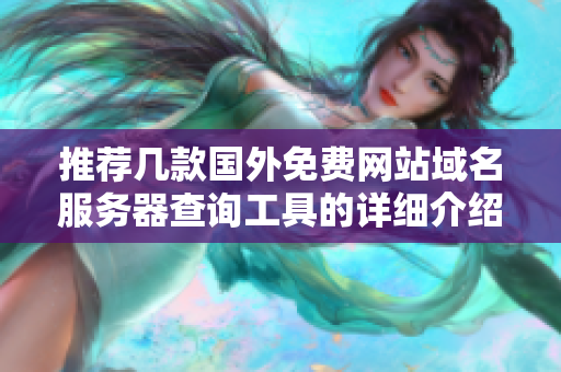 推荐几款国外免费网站域名服务器查询工具的详细介绍