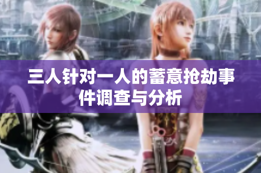 三人针对一人的蓄意抢劫事件调查与分析