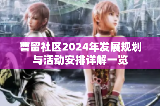 曹留社区2024年发展规划与活动安排详解一览